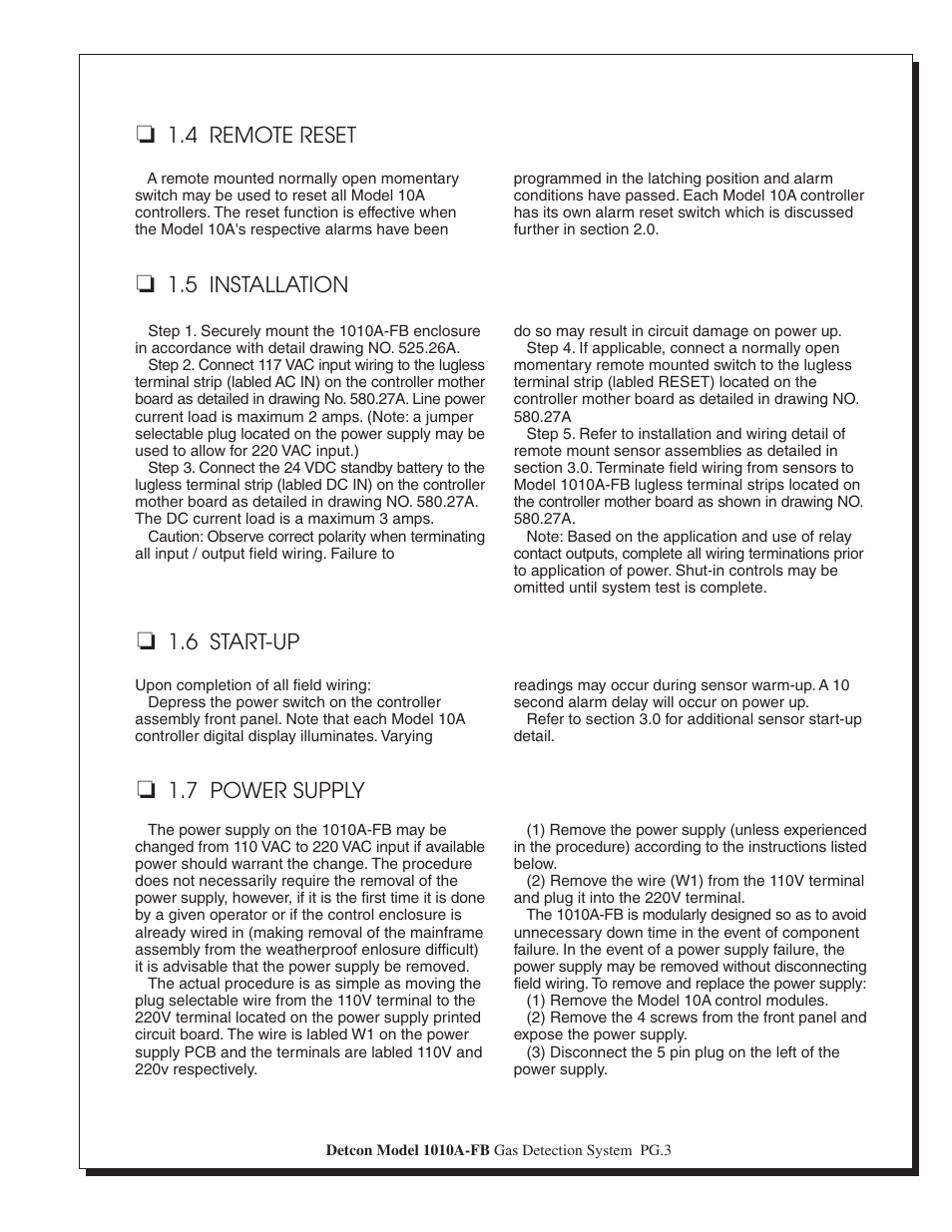 Detcon 1010A-FB User Manual | Page 3 / 8