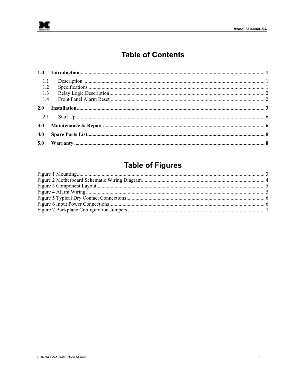 Detcon 610-N4X-SA User Manual | Page 3 / 20