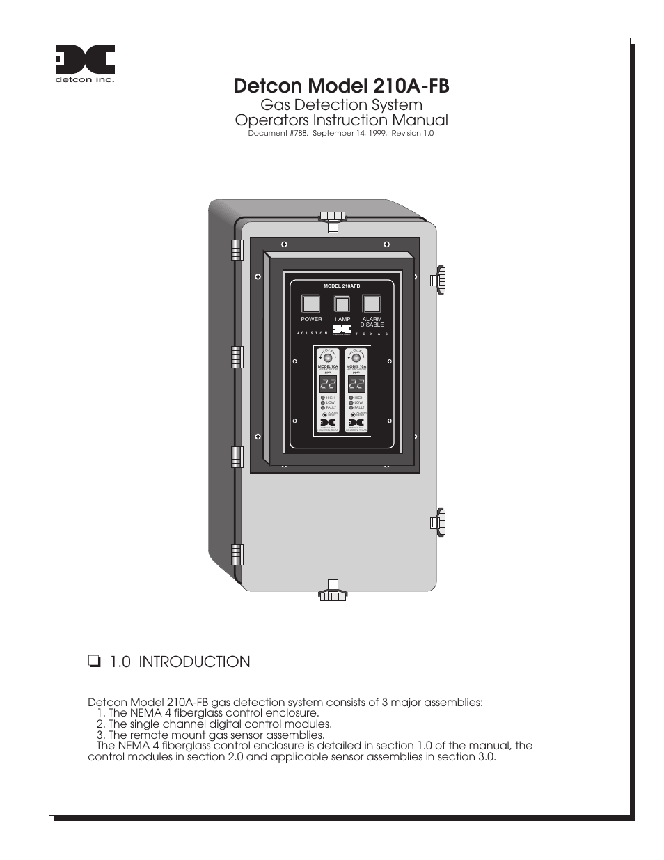 Detcon 210A-FB User Manual | 8 pages