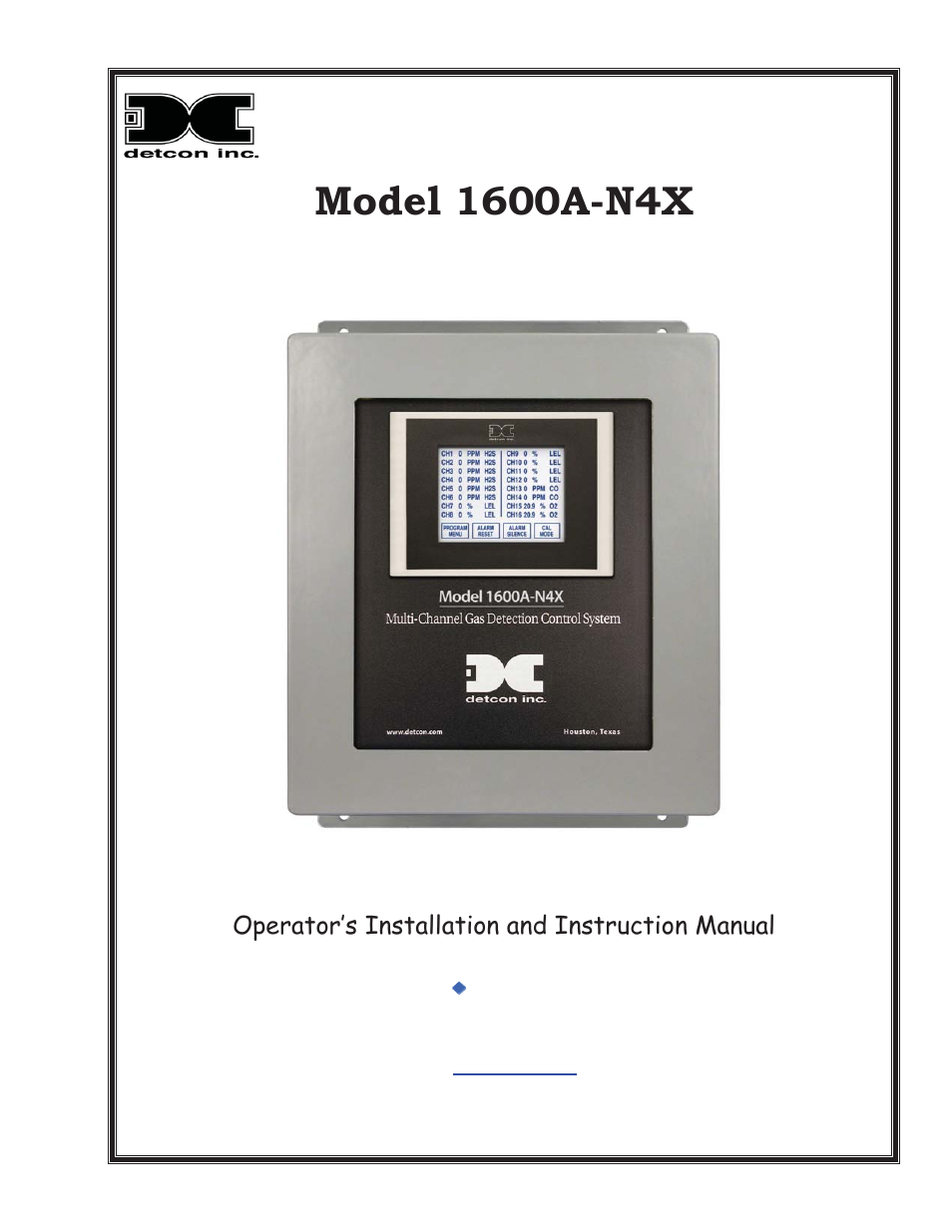 Detcon 1600A-N4X User Manual | 48 pages