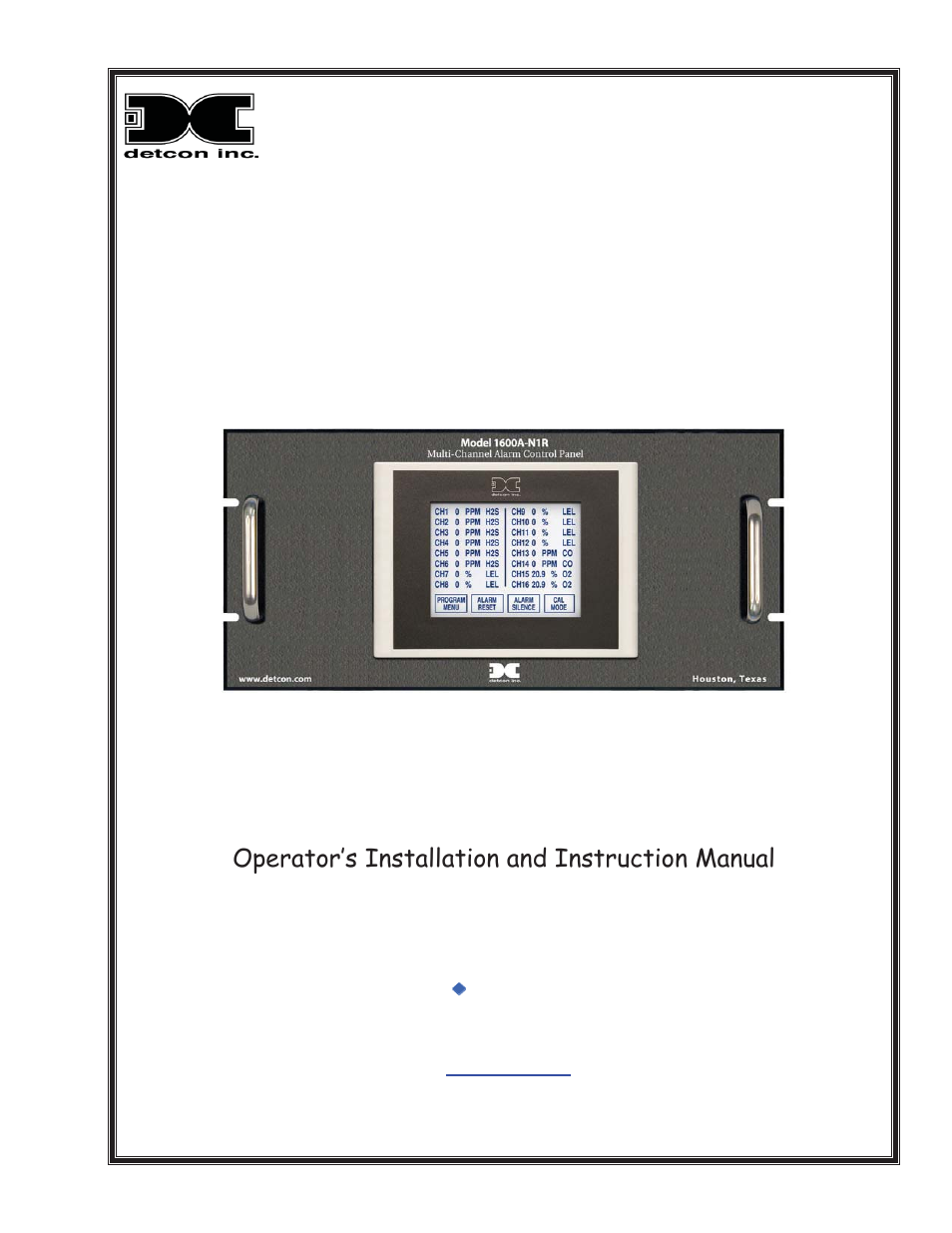 Detcon 1600A-N1R User Manual | 48 pages