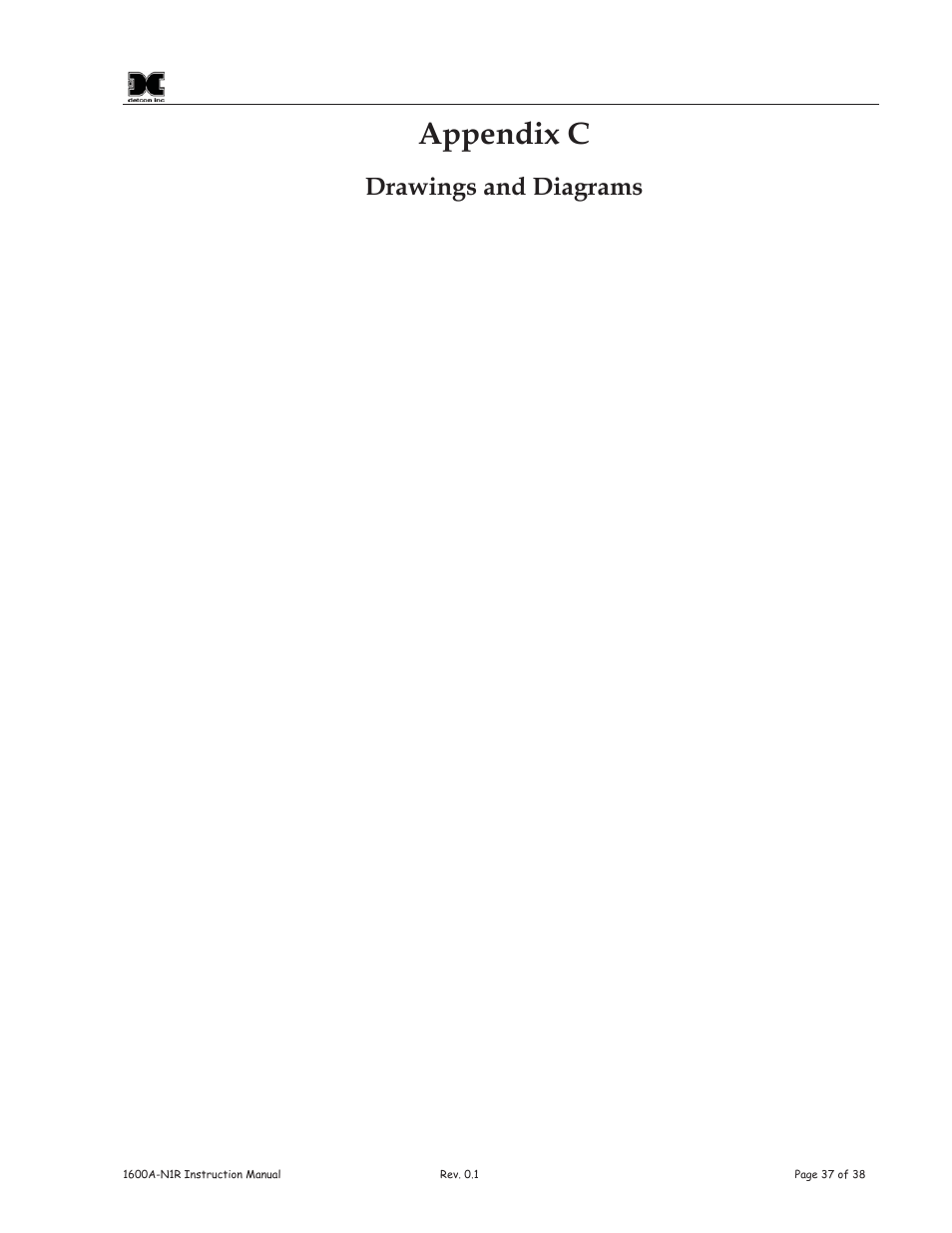 Appendix c, Drawings and diagrams | Detcon 1600A-N1R User Manual | Page 41 / 48