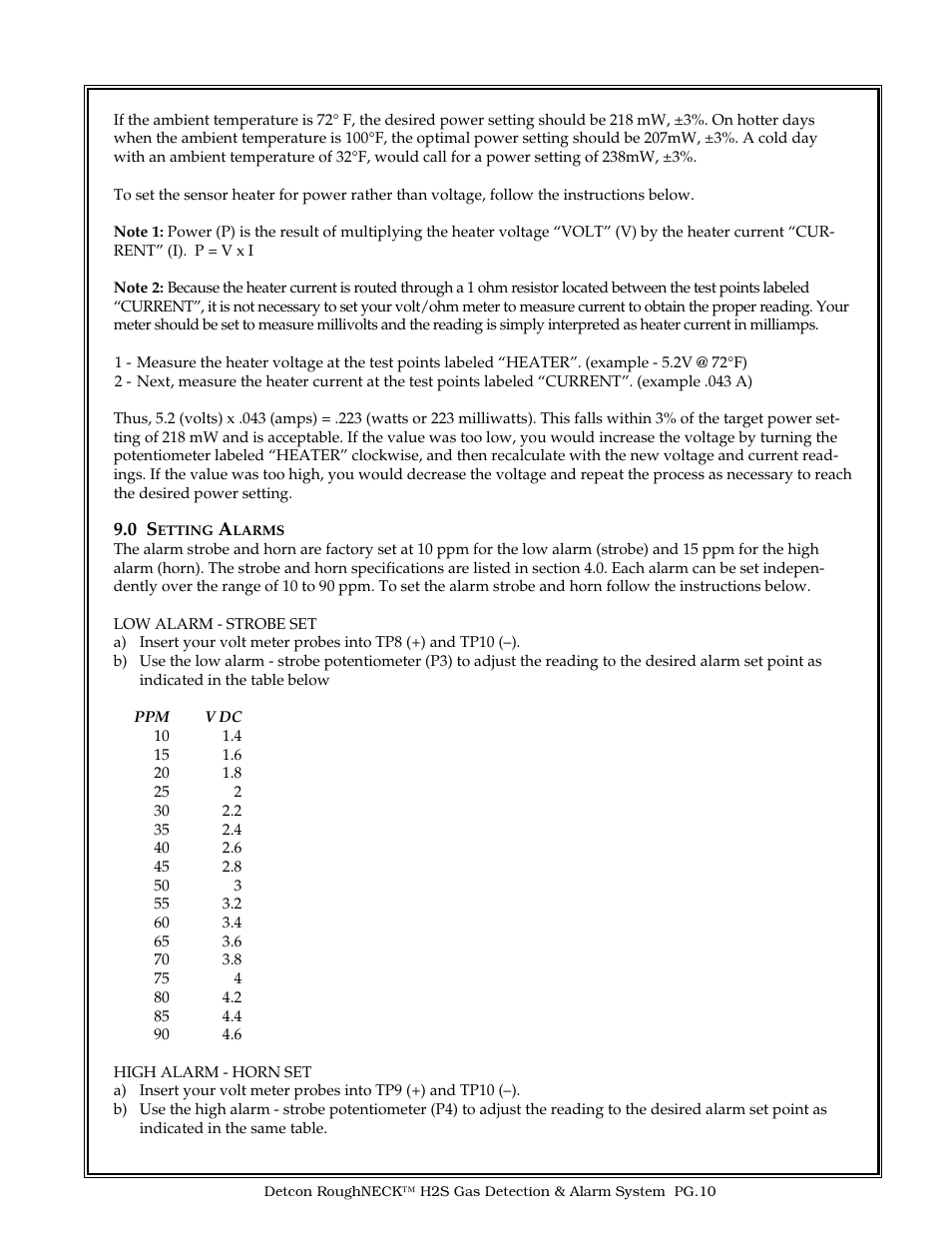 Detcon H2S RoughNECK User Manual | Page 10 / 13