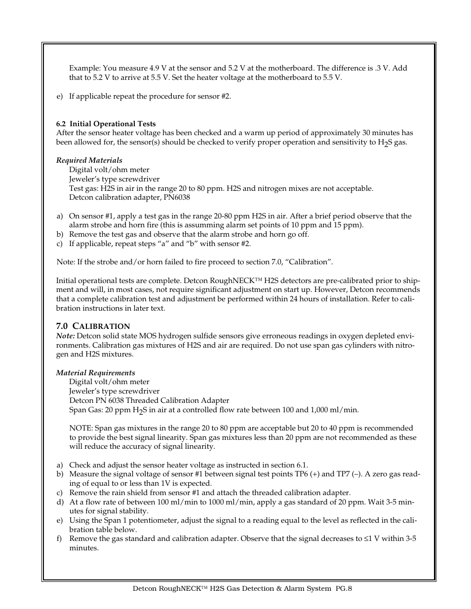 Detcon H2S RoughNECK User Manual | Page 8 / 13