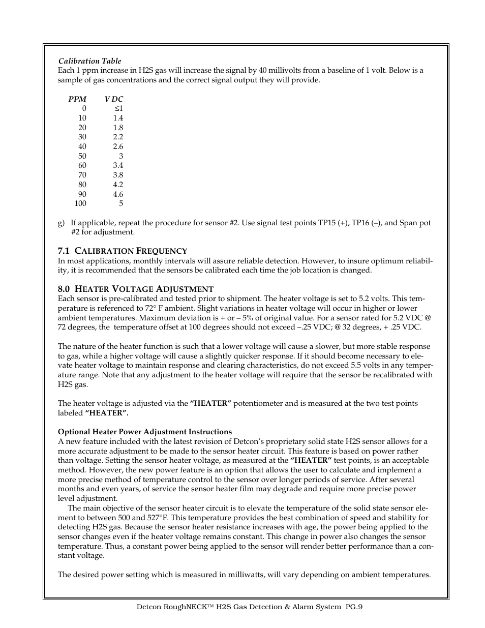 Detcon H2S RoughNECK User Manual | Page 9 / 13