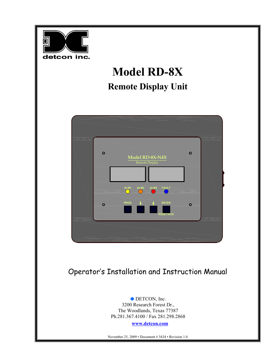 Detcon RD-8X User Manual | 24 pages