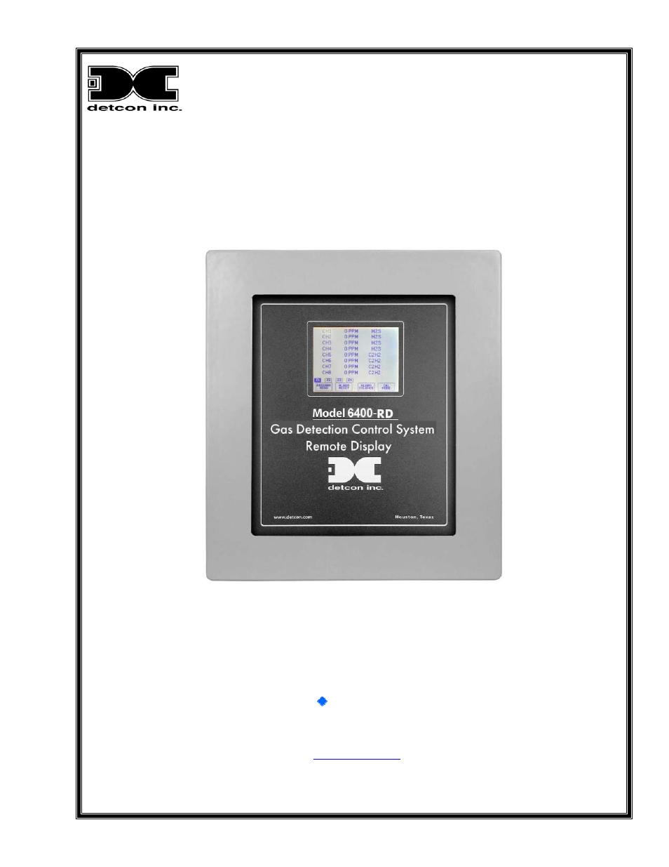 Detcon 1600-N4X-RD User Manual | 20 pages