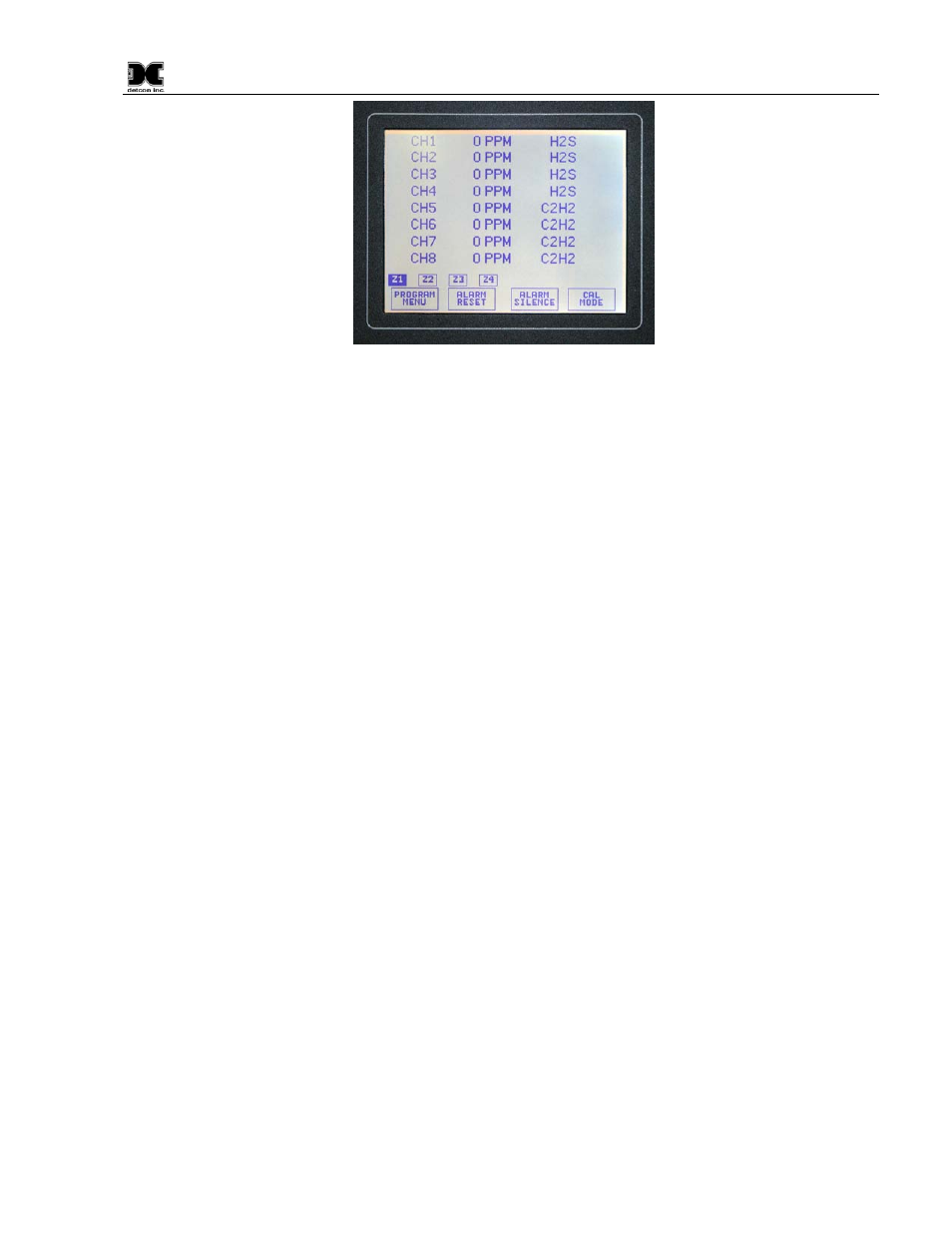 Figure 14 main display | Detcon 6400-N4X User Manual | Page 15 / 42