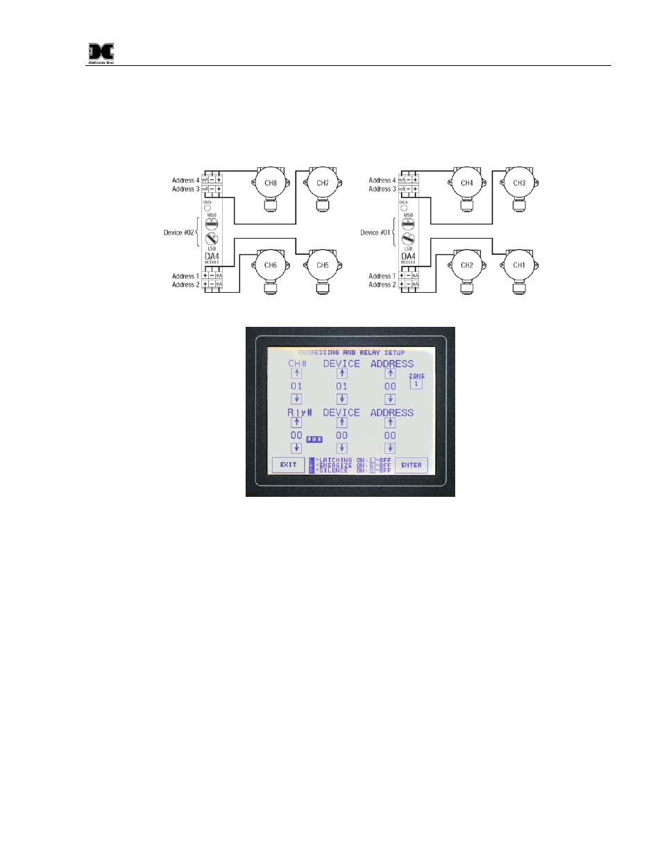 Figure 17 addressing da modules, Figure 18 addressing gas channels | Detcon 6400-N4X User Manual | Page 17 / 42