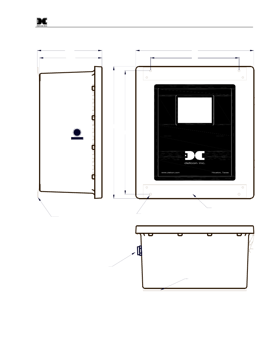 3 drawings, Drawings, Figure 40 unit dimensional | Detcon 6400-N4X User Manual | Page 39 / 42
