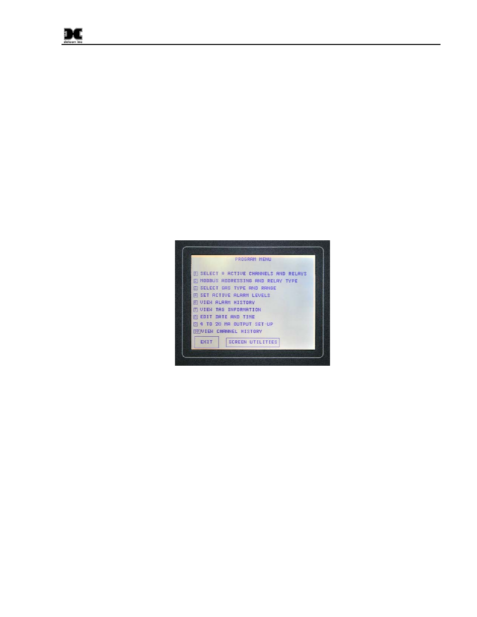 Program menu selections, Select # active channels and relays, Figure 4 program menu | 3 program menu selections | Detcon 1600-N1P-RD User Manual | Page 9 / 18