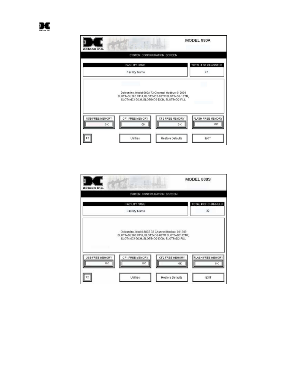 Figure 16 analog configuration screen, Figure 17 serial configuration screen | Detcon 880RS-N4X User Manual | Page 13 / 23
