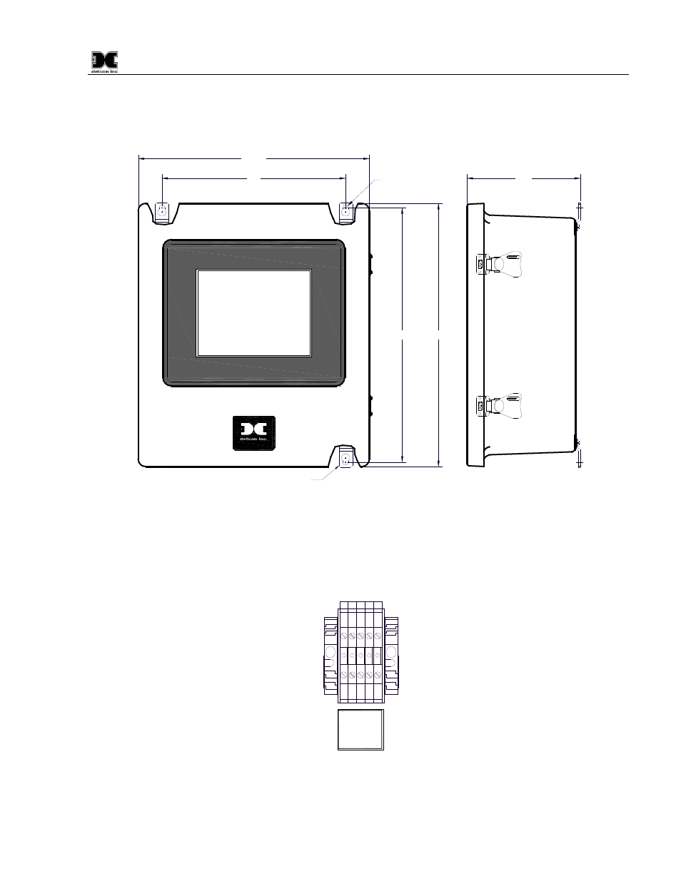 Figure 14 dimensional overview, Figure 15 main 880 terminal blocks and connections | Detcon 880S-N4X User Manual | Page 15 / 43