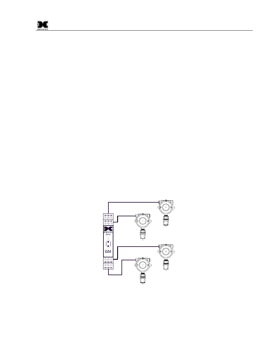 0 introduction, 1 analog systems (4-20ma sensors), 2 serial systems (rs-485) | Introduction, Analog systems (4-20ma sensors), Serial systems (rs-485), Figure 1 da4 4-20ma configuration | Detcon 880S-N4X User Manual | Page 5 / 43