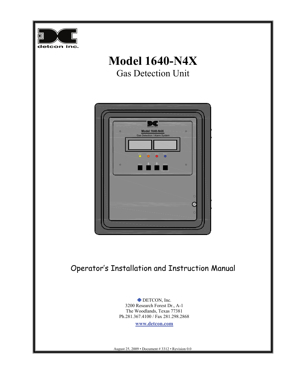 Detcon 1640-N4X User Manual | 38 pages