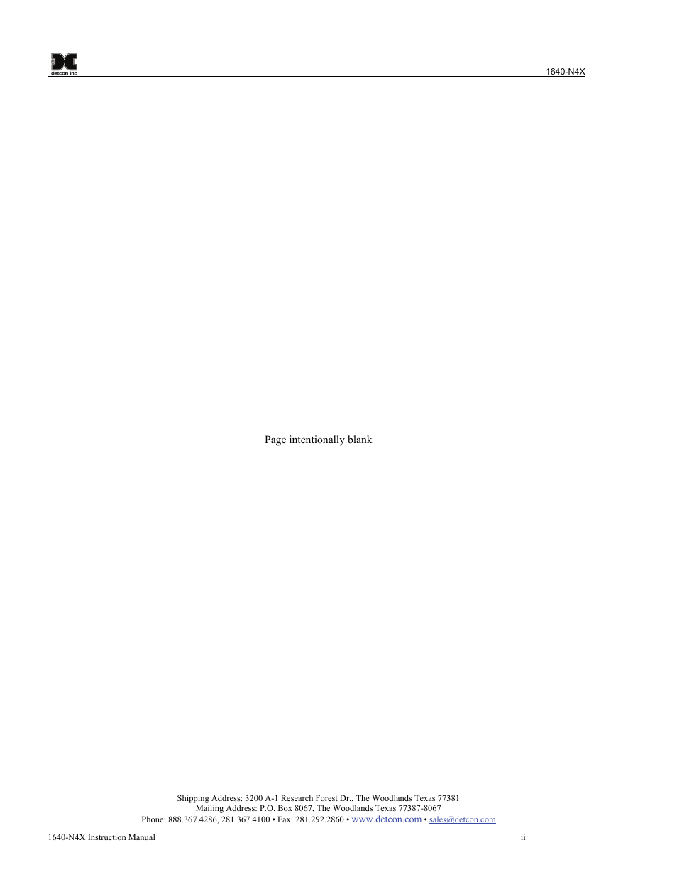 Detcon 1640-N4X User Manual | Page 2 / 38