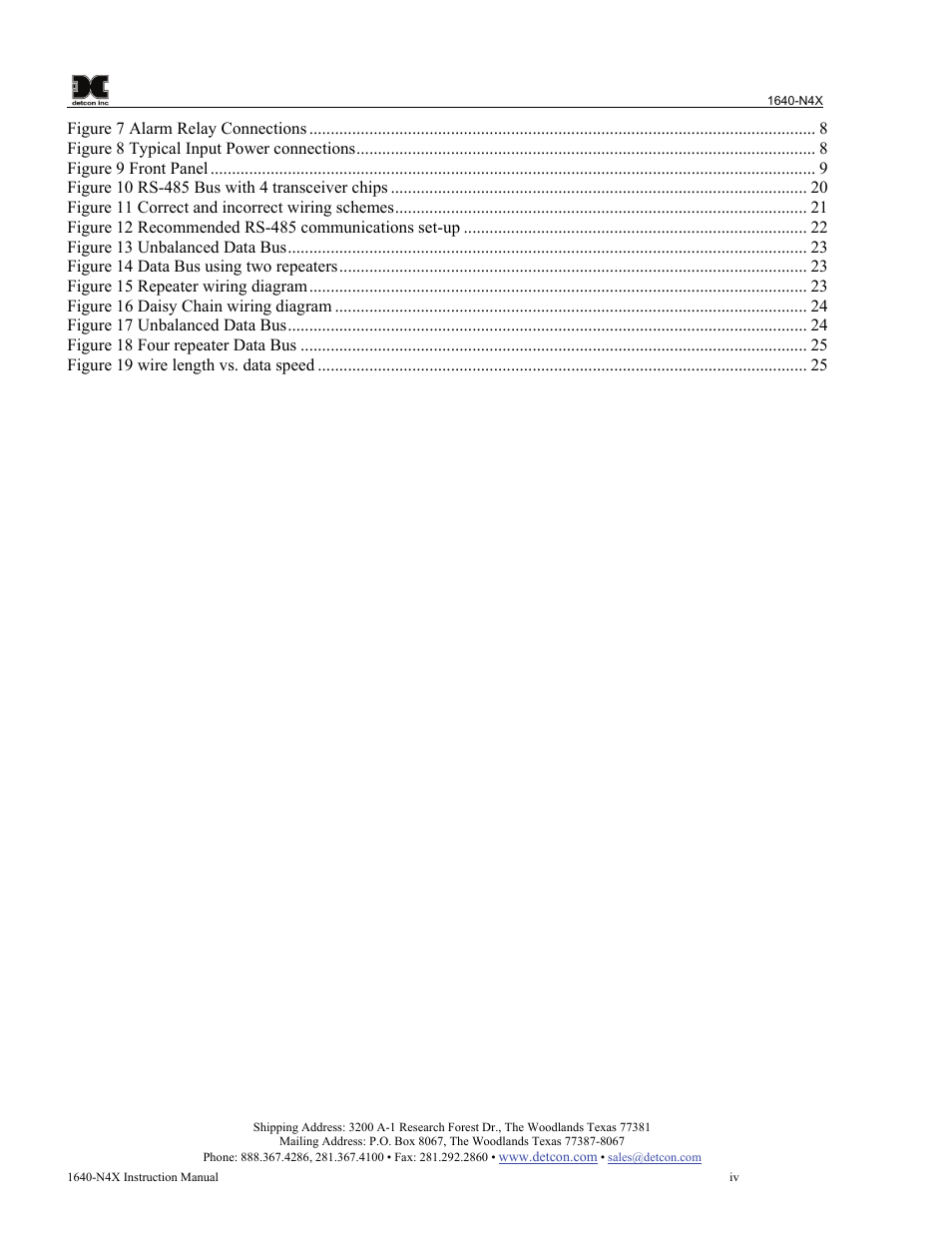 Detcon 1640-N4X User Manual | Page 4 / 38