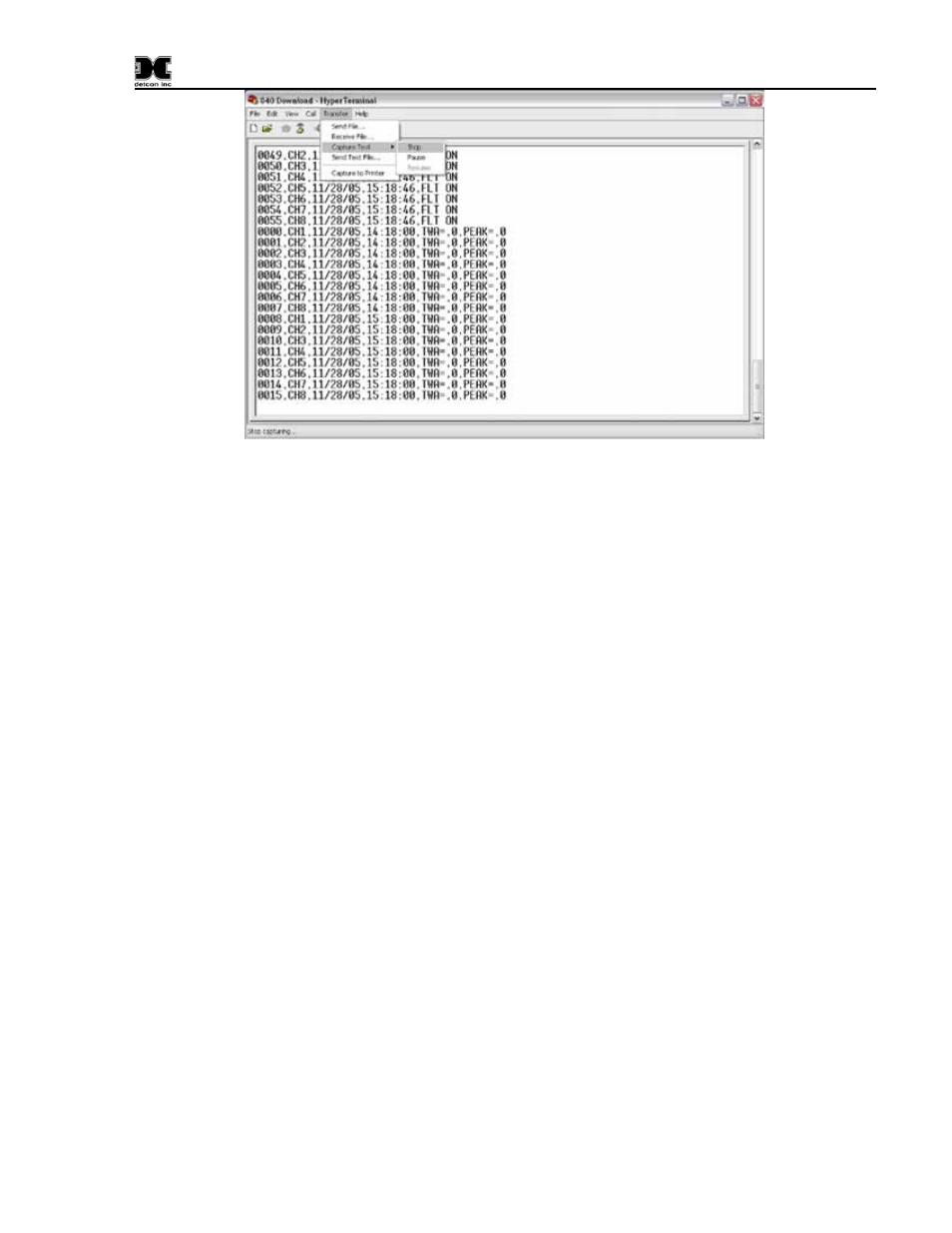 Figure 18 saving file | Detcon 840 User Manual | Page 29 / 33