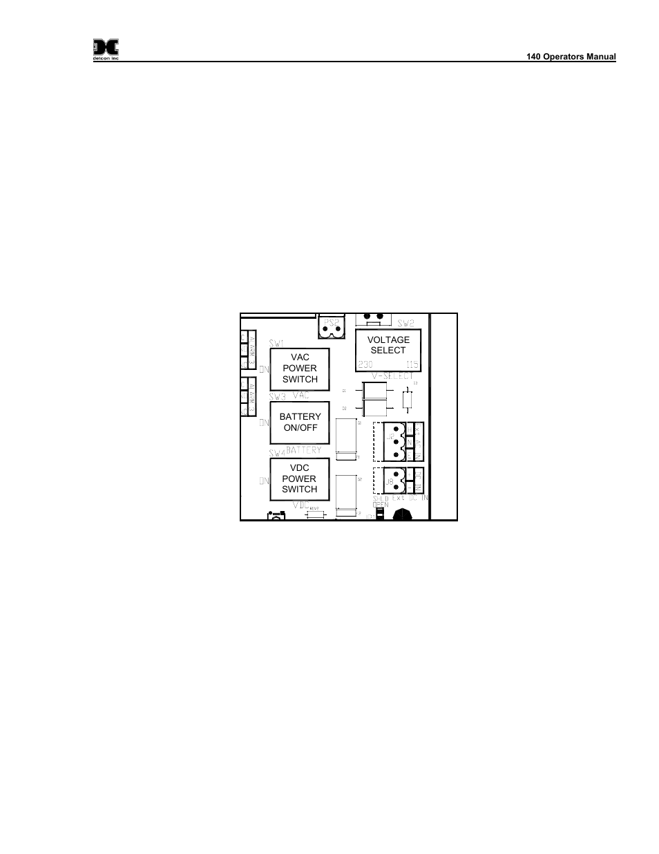 Start-up, 1 power switch selections, 2 applying power | Power switch selections, Applying power, Figure 6 power switch configuration | Detcon 140 User Manual | Page 13 / 33