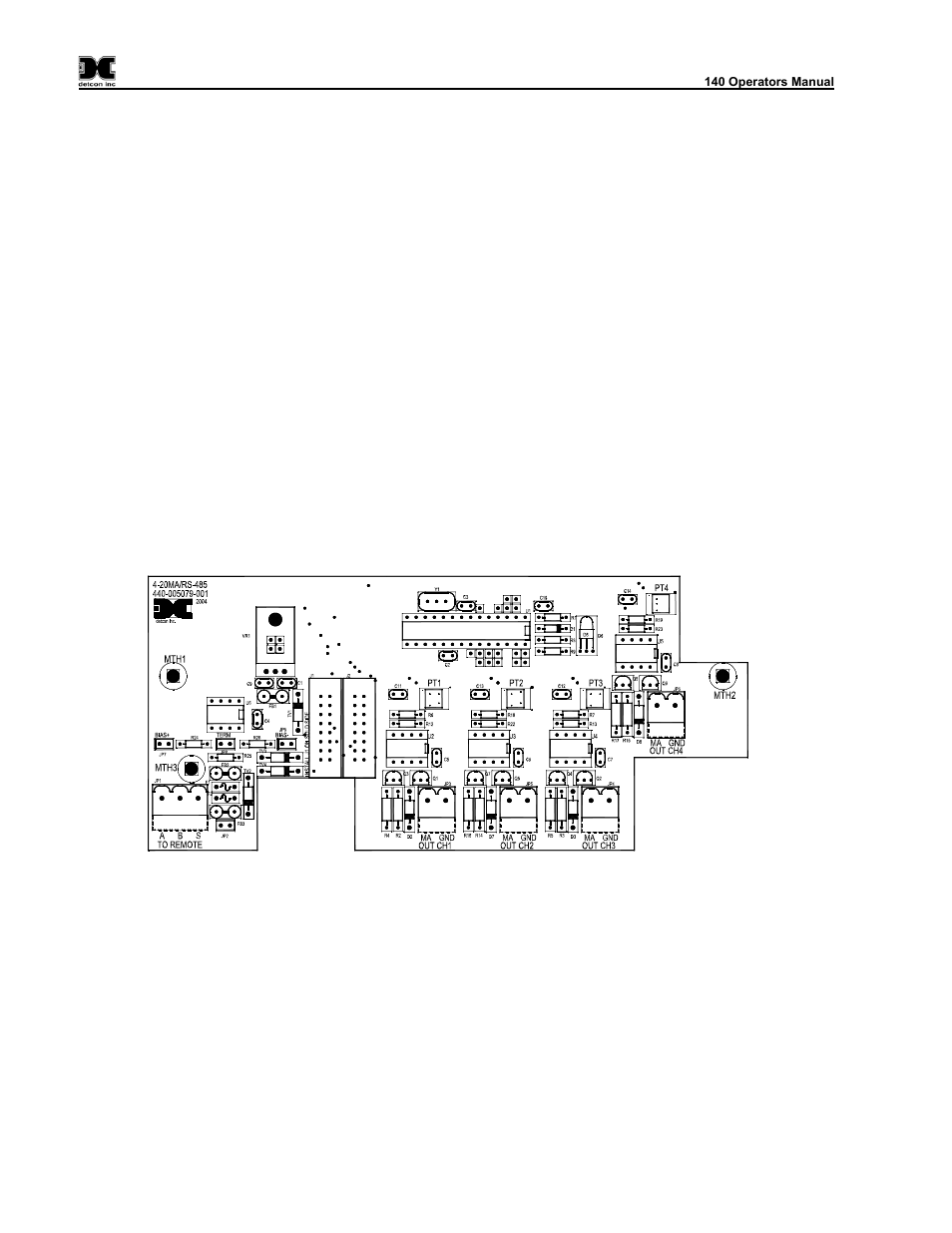 Options, 1 option for battery back-up operation, 2 option for 4-20ma output(s) | 3 optional interface pcb for remote display, Option for battery back-up operation, Option for 4-20ma output(s), Optional interface pcb for remote display | Detcon 140 User Manual | Page 30 / 33