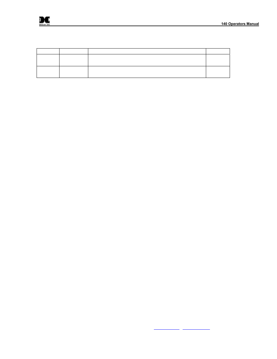 Appendix a, Revision log | Detcon 140 User Manual | Page 33 / 33