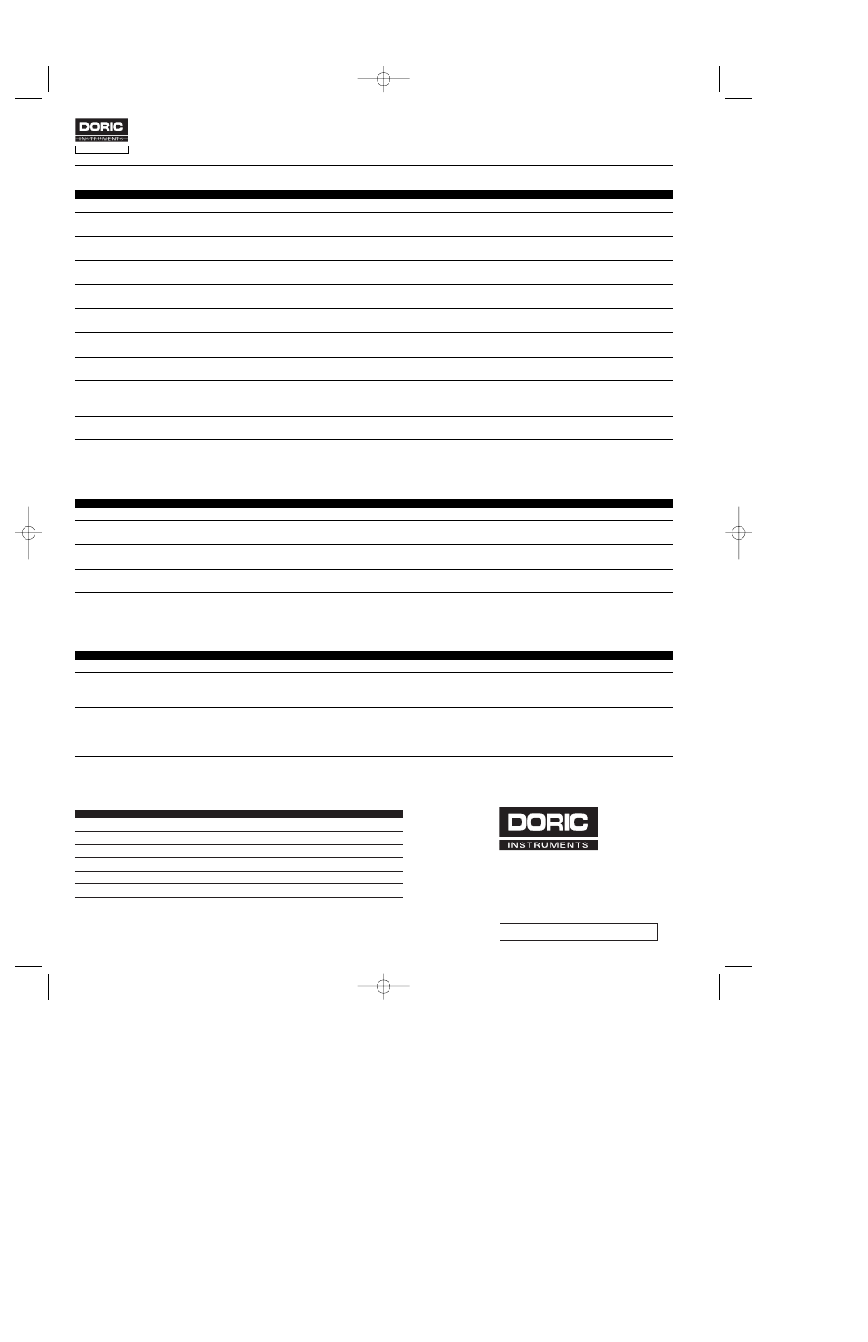 Doric 450 series | Doric Instruments 450 Series Digital Handheld Thermometers User Manual | Page 2 / 2