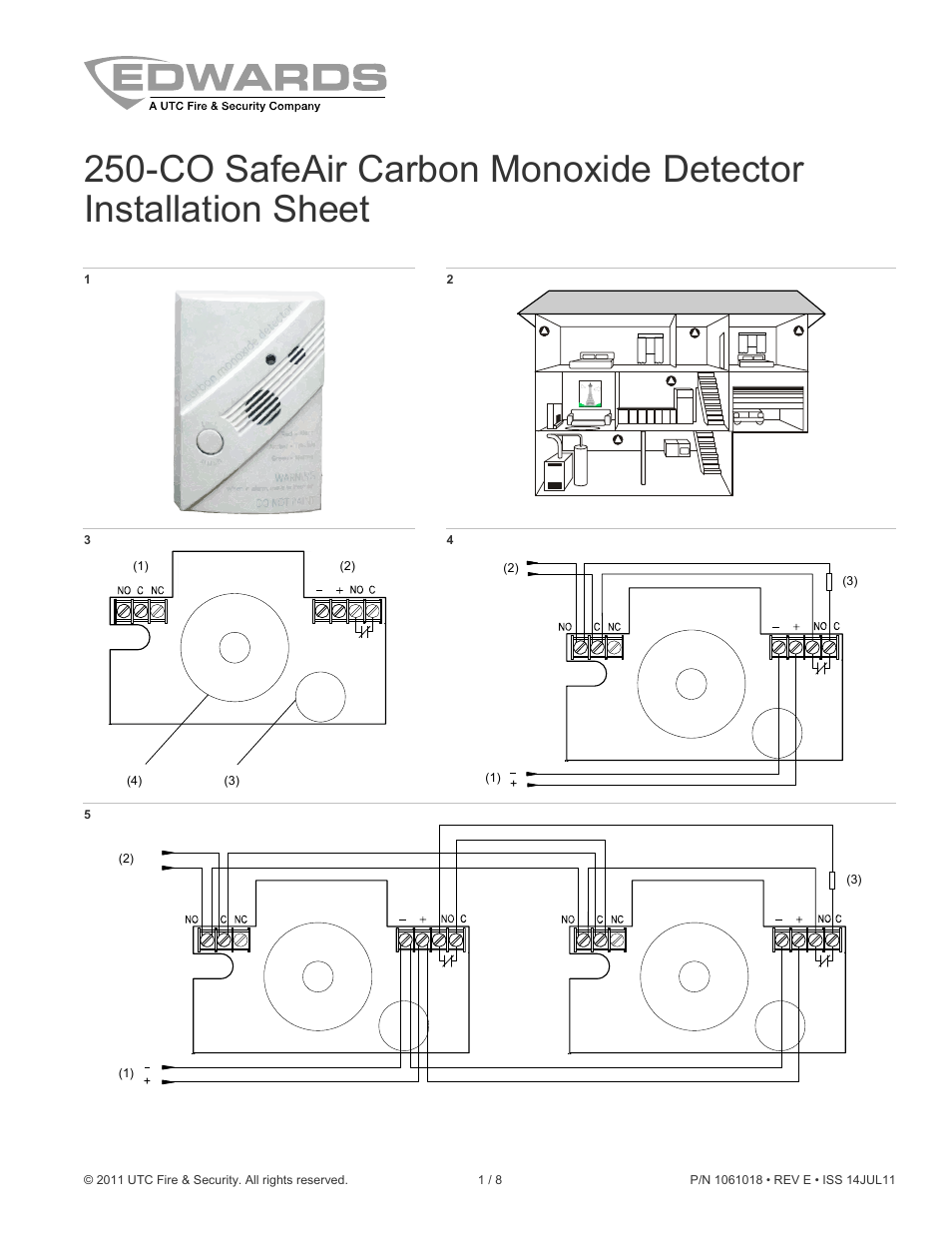 Edwards Signaling 250-CO User Manual | 8 pages