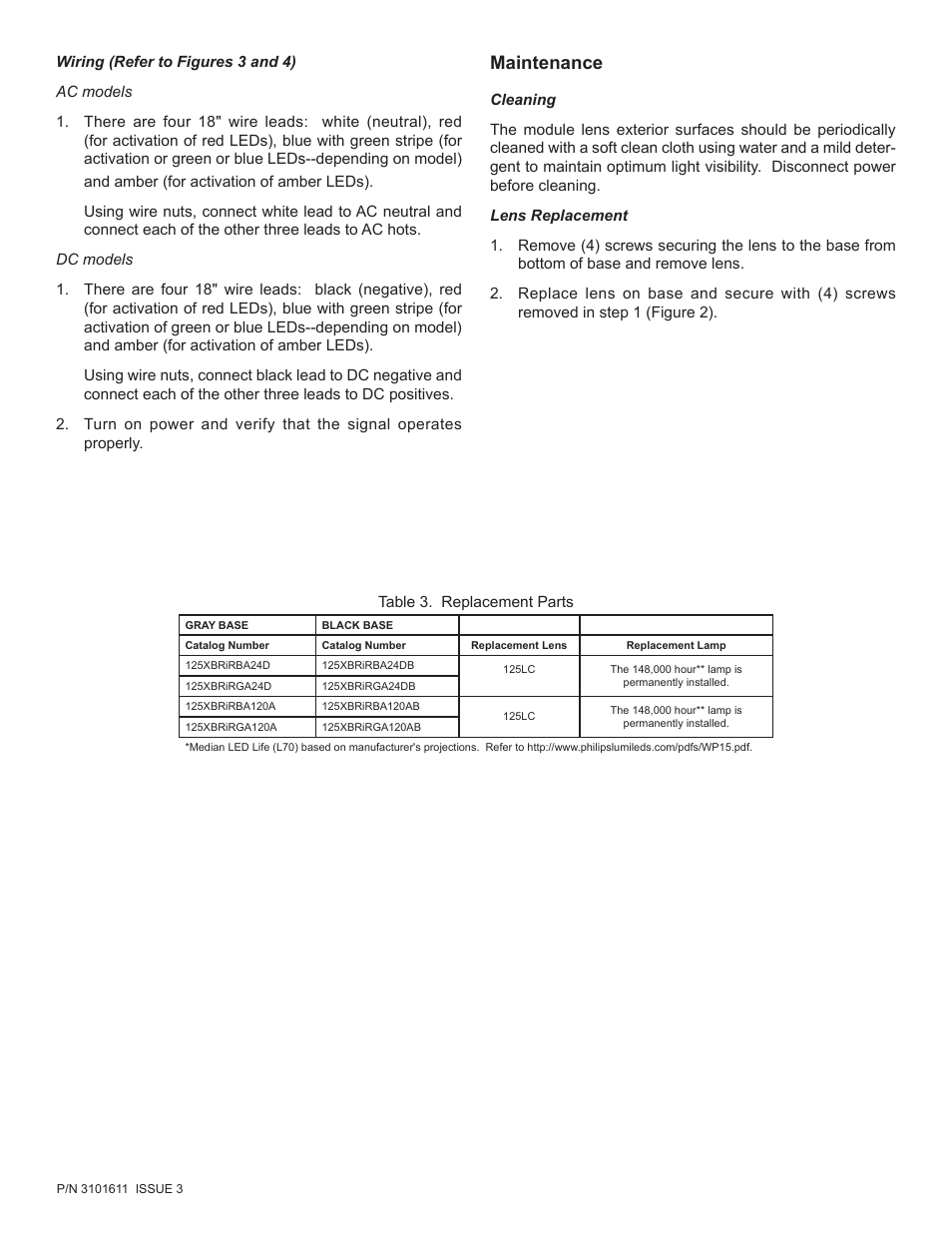 Maintenance | Edwards Signaling 125XBRi Chameleon User Manual | Page 4 / 4