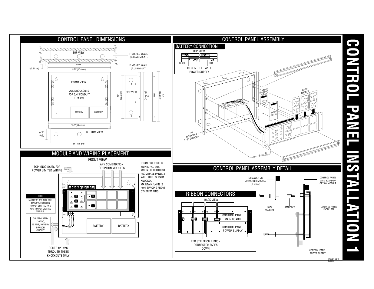 Ribbon connectors, Battery connection | Edwards Signaling 2400 Series User Manual | Page 68 / 79