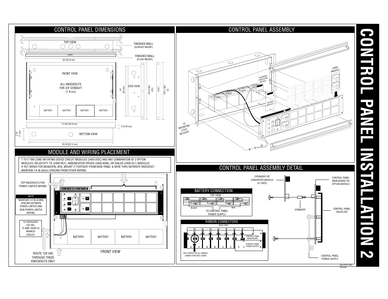 Pow er zon e disa bled, Res et ena ble disa ble ena ble disa ble, Battery connection | Front view | Edwards Signaling 2400 Series User Manual | Page 69 / 79