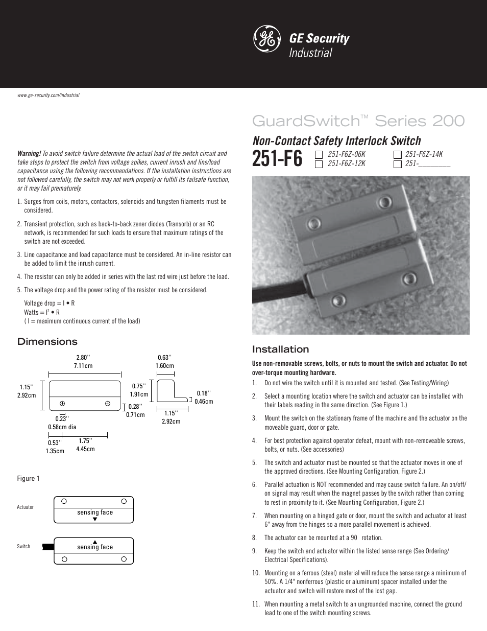 Edwards Signaling 251-F6 User Manual | 4 pages