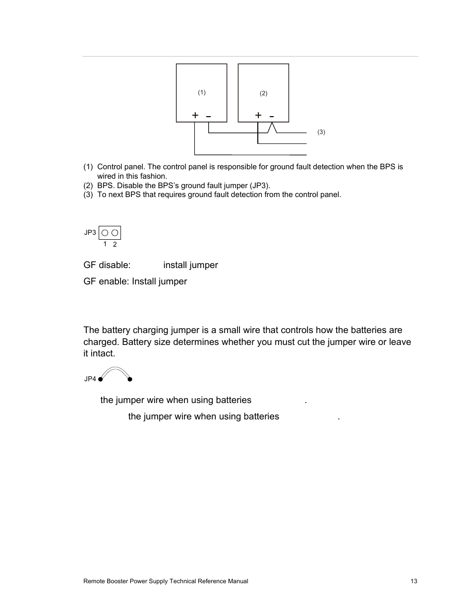 Battery charging (jp4) | Edwards Signaling EBPS Remote Booster Power Supply User Manual | Page 19 / 64