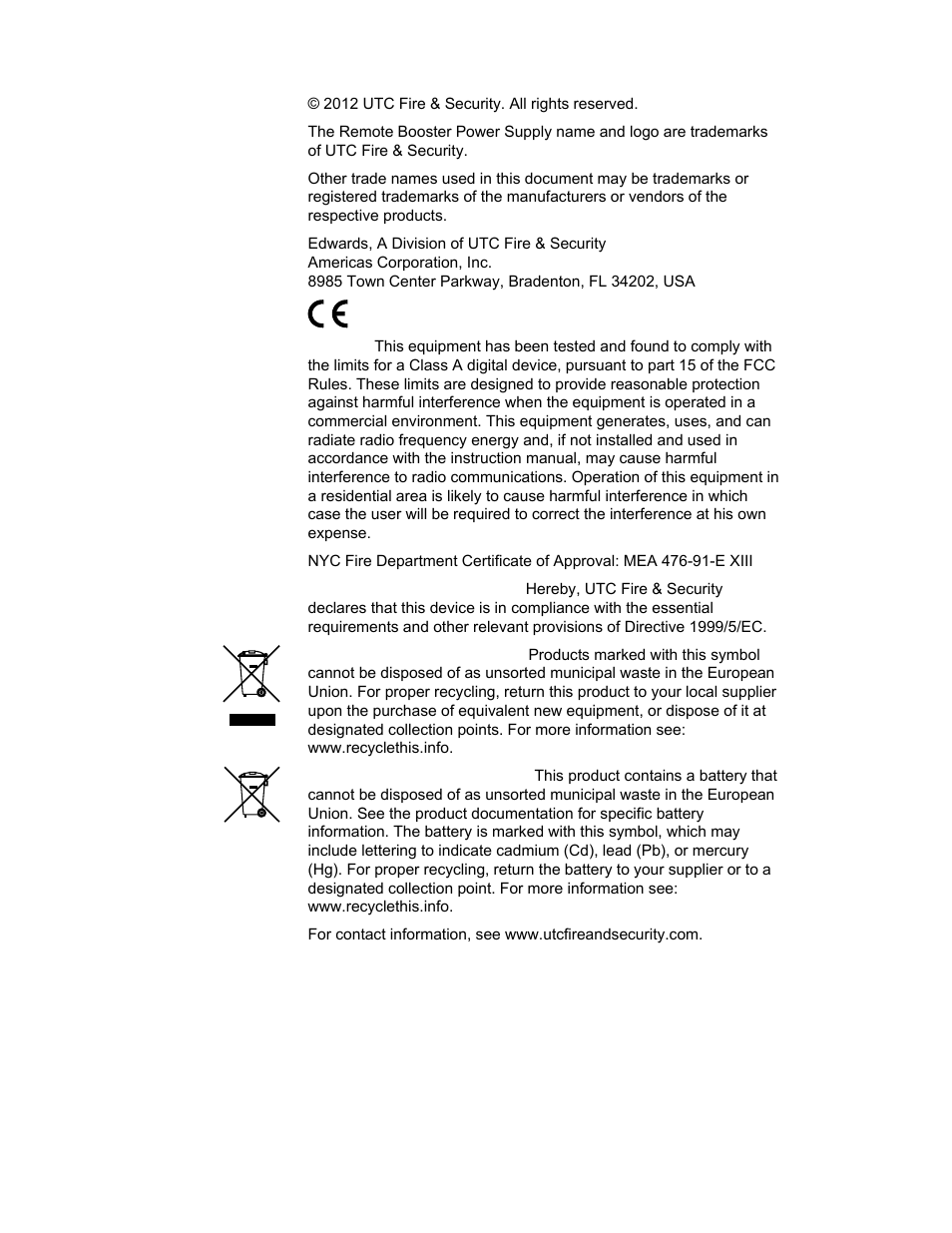 Edwards Signaling EBPS Remote Booster Power Supply User Manual | Page 2 / 64