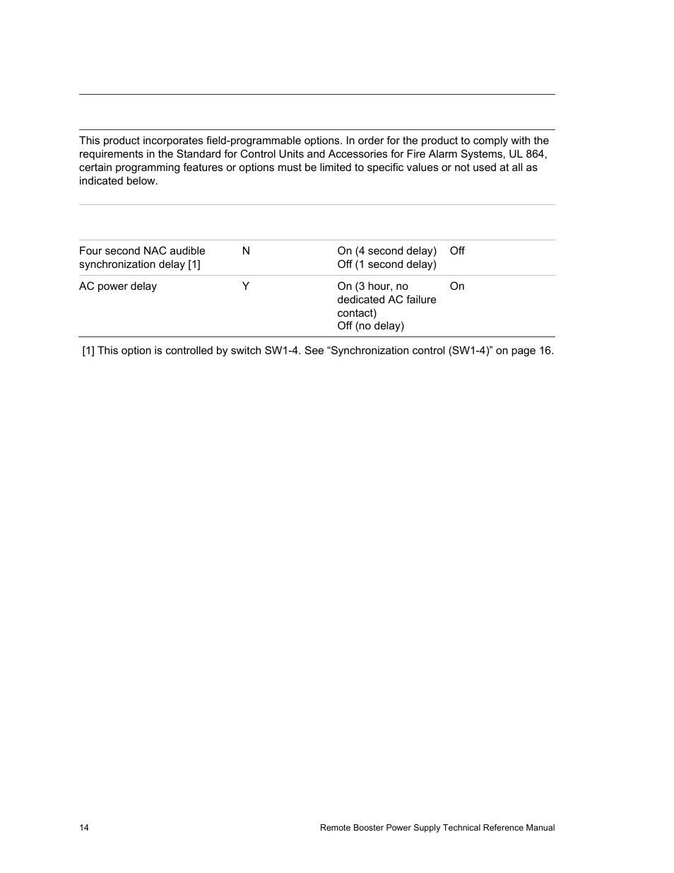 Ul 864 programming requirements | Edwards Signaling EBPS Remote Booster Power Supply User Manual | Page 20 / 64