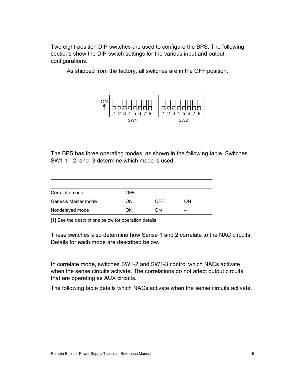 Setting the dip switches | Edwards Signaling EBPS Remote Booster Power Supply User Manual | Page 21 / 64