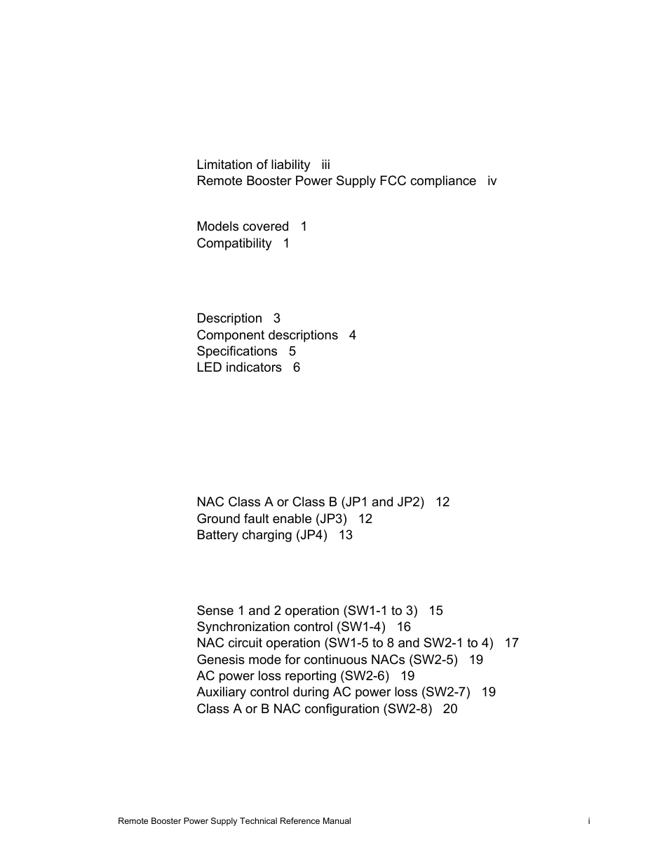 Content | Edwards Signaling EBPS Remote Booster Power Supply User Manual | Page 3 / 64
