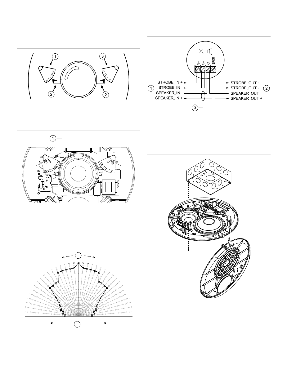 Wiring | Edwards Signaling Genesis High Candela Ceiling Speaker-Strobe User Manual | Page 2 / 4
