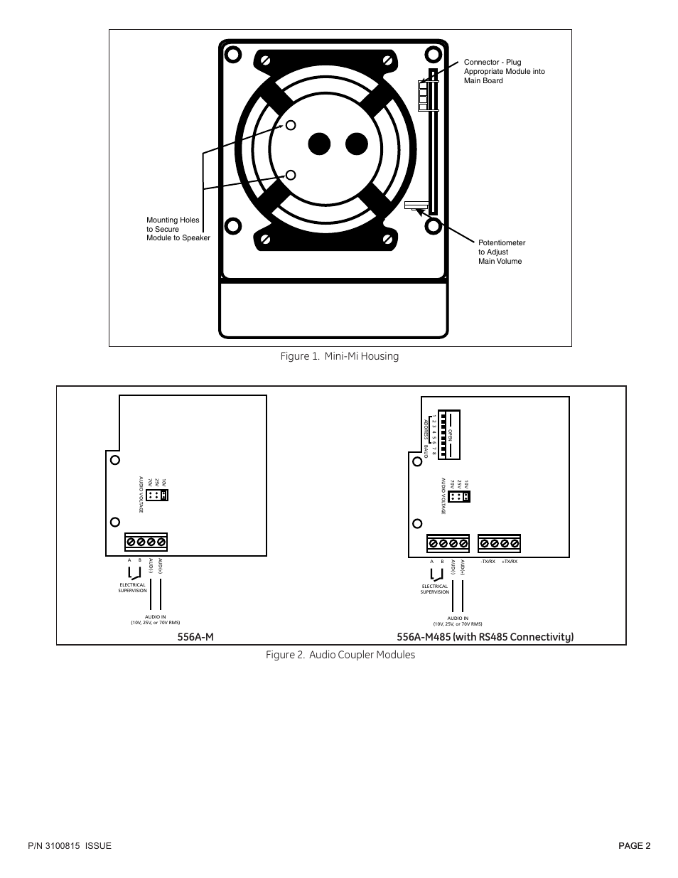 Figure 1. mini-mi housing, Page 2 | Edwards Signaling 5560MD Series User Manual | Page 2 / 4