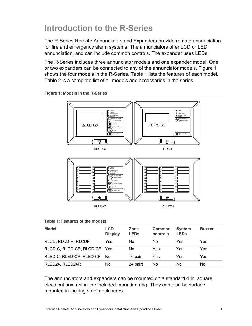 Introduction to the r-series | Edwards Signaling R-Series User Manual | Page 5 / 26