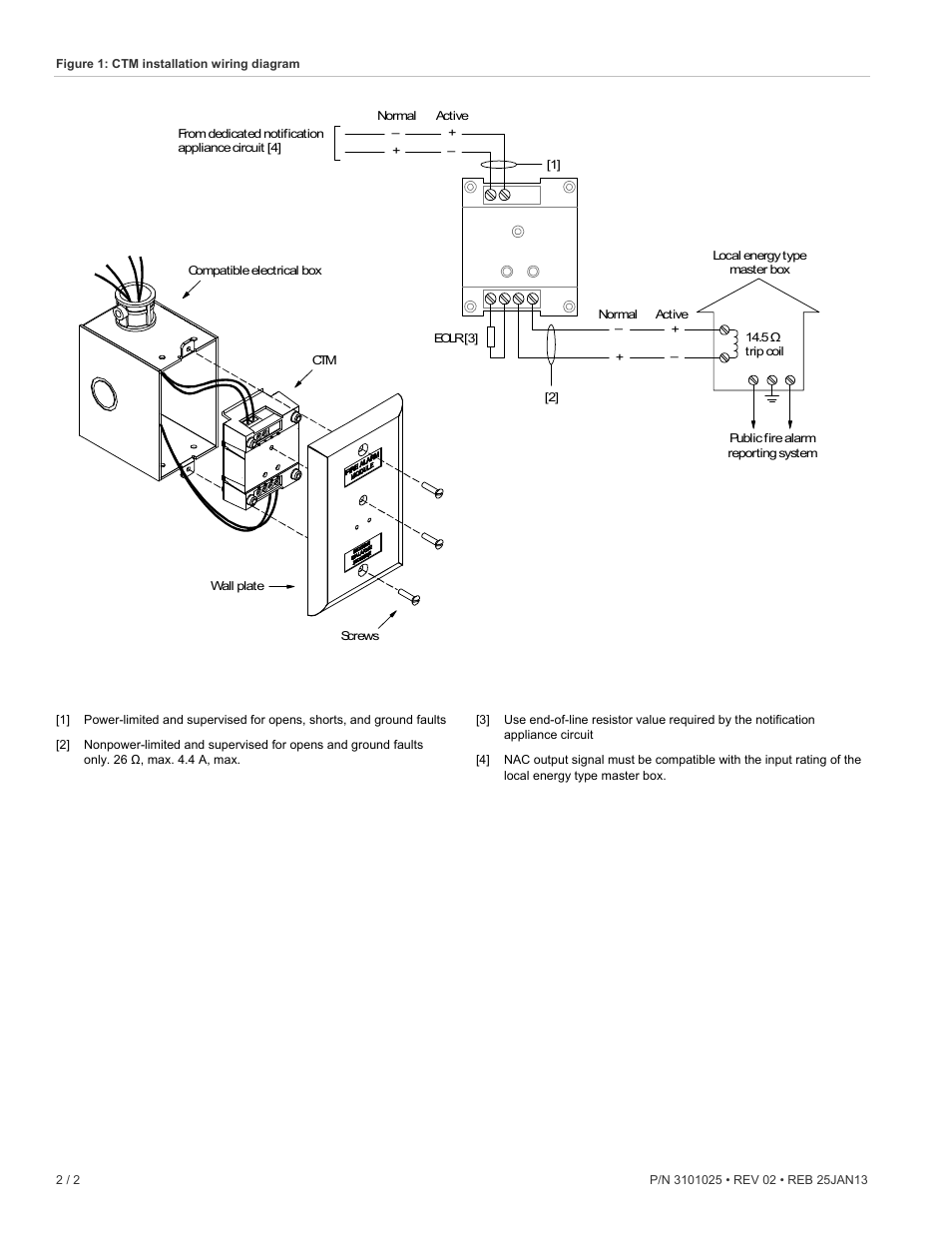 Edwards Signaling CTM City Tie Module User Manual | Page 2 / 2