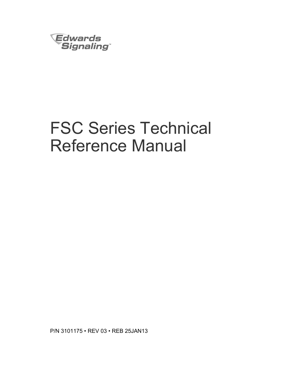 Edwards Signaling FSC Series User Manual | 132 pages