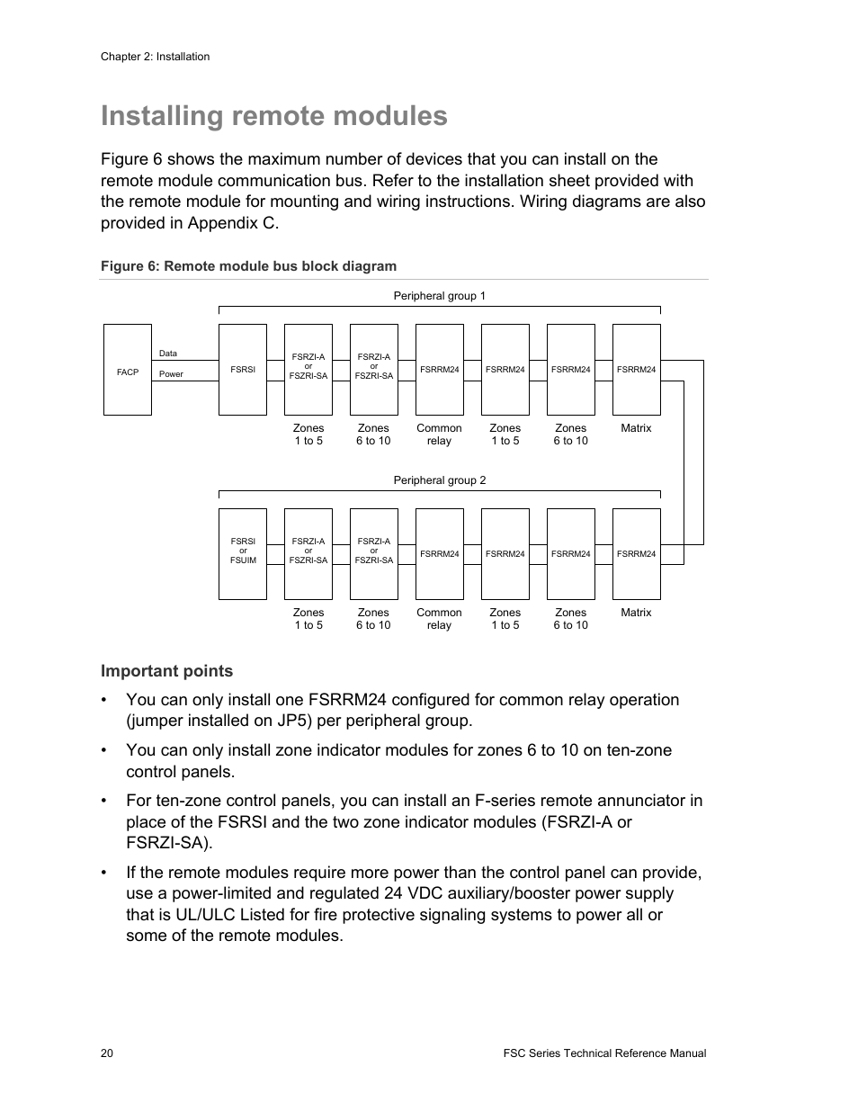 Installing remote modules | Edwards Signaling FSC Series User Manual | Page 28 / 132