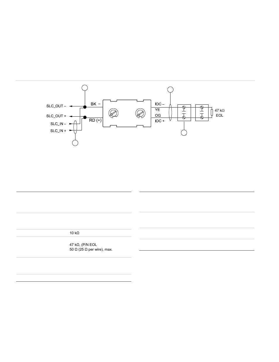 Wiring, Specifications, Regulatory information | Contact information | Edwards Signaling E-IDC1B User Manual | Page 2 / 2