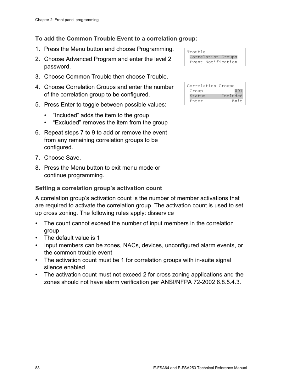 Edwards Signaling eFSA250 User Manual | Page 100 / 288