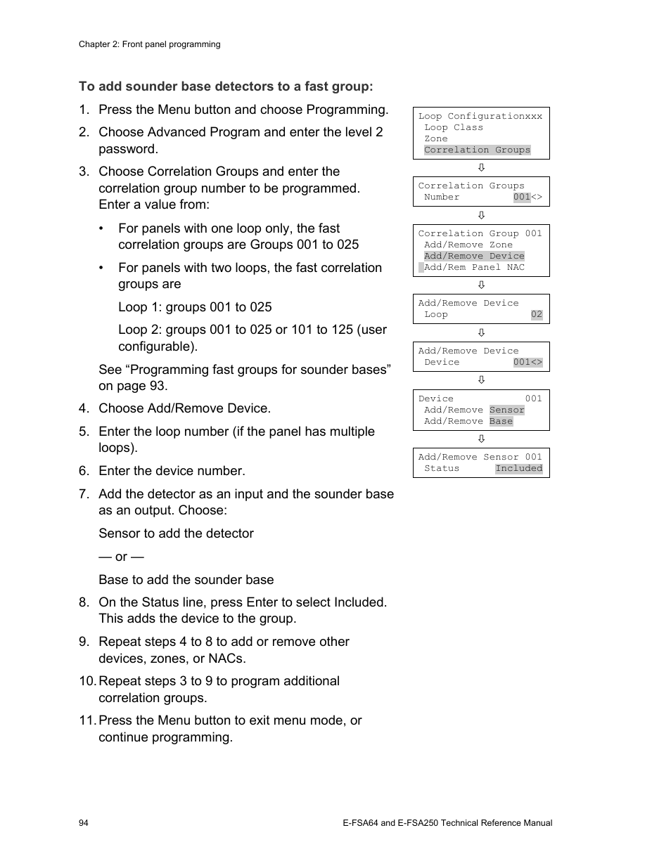 Edwards Signaling eFSA250 User Manual | Page 106 / 288
