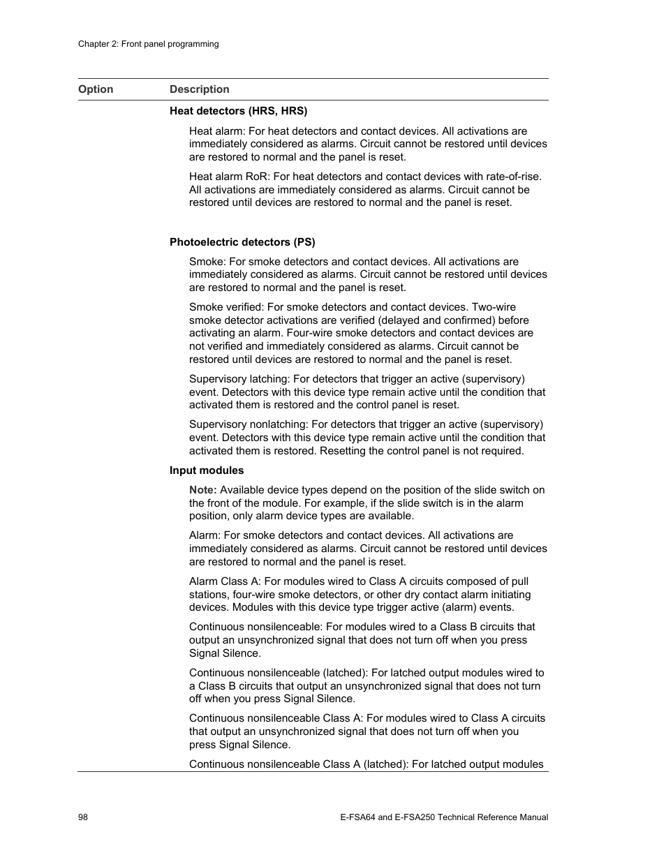 Edwards Signaling eFSA250 User Manual | Page 110 / 288