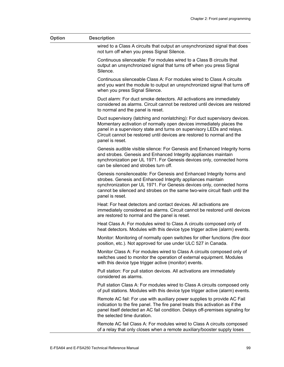 Edwards Signaling eFSA250 User Manual | Page 111 / 288
