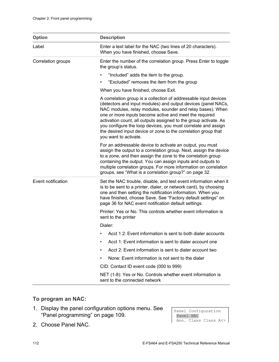 Edwards Signaling eFSA250 User Manual | Page 124 / 288
