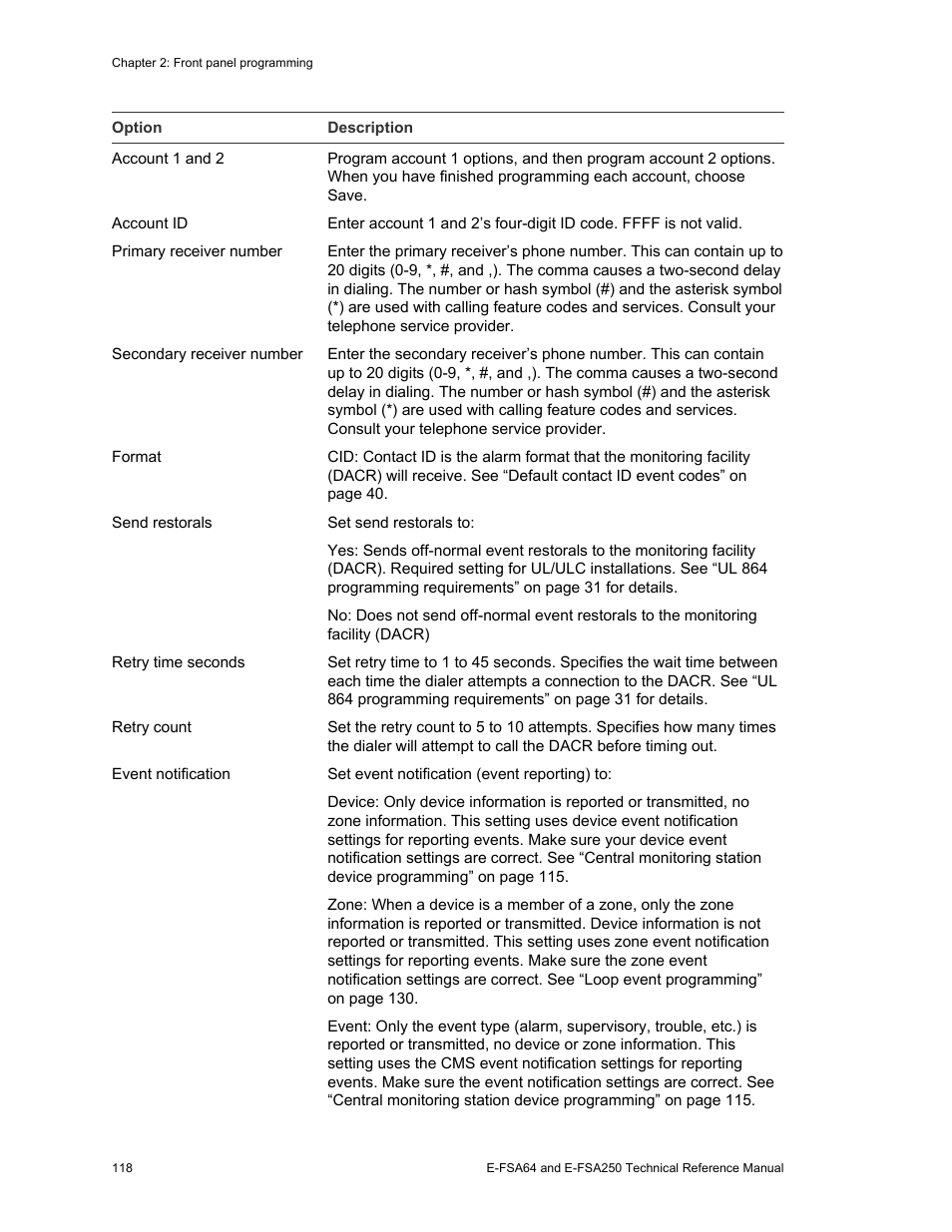Edwards Signaling eFSA250 User Manual | Page 130 / 288
