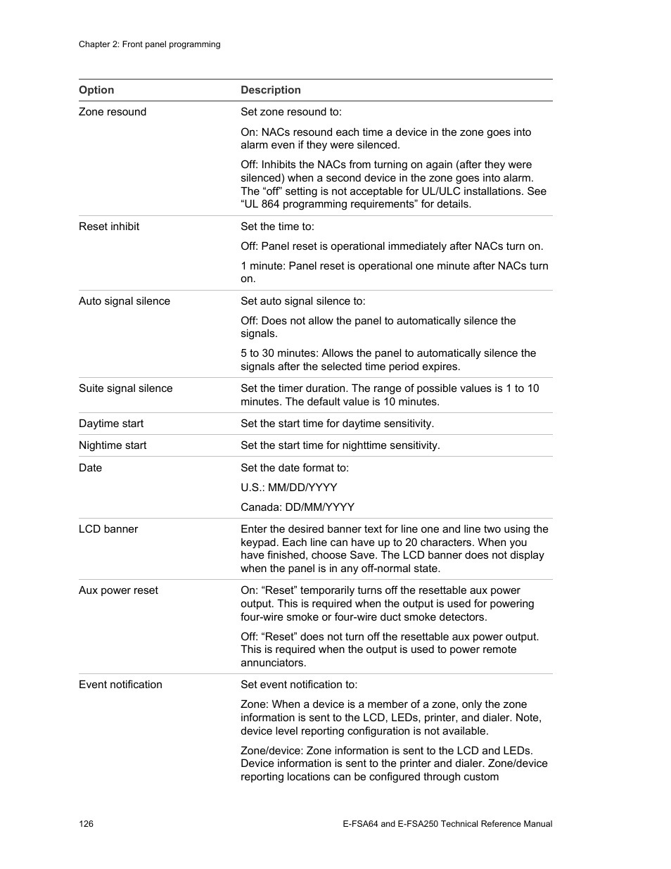 Edwards Signaling eFSA250 User Manual | Page 138 / 288